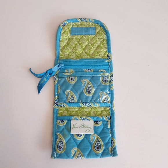 Vera Bradley Tri-fold Wallet Bermuda Blue - Picture 3 of 9
